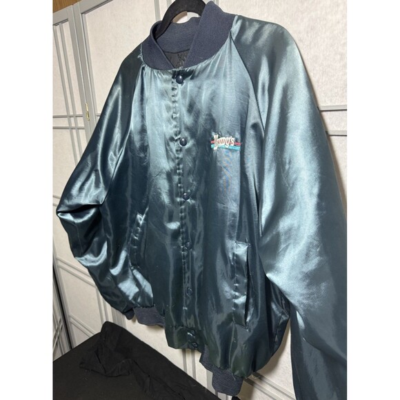 Vintage Wendy’s Jacket Black Satin Bomber Fast Food Employee Uniform 80s Medium - Picture 12 of 12